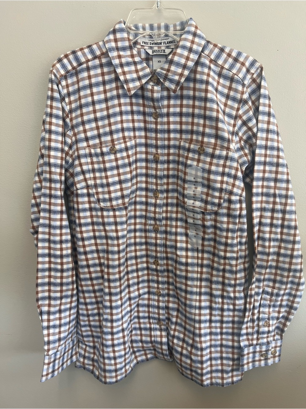 NWT Duluth Trading Co. Women’s Free Swingin’ Flannel Shirt Plaid Button-Up